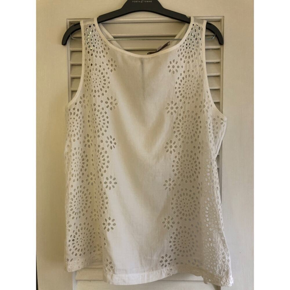 Loft white sleeveless top